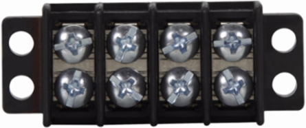 Panel Mount Terminal Block Connector, 18-Pole, 30A, 3600V, Black