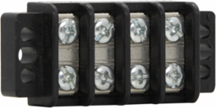 Double Row Terminal Block, 5-Pole, 300V, 30A, 4 Inch Width, 8.5 Inch Height