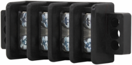 Double Row Terminal Block, 3.25 Inch, 30A, 8-Pole, 600V Voltage Rating