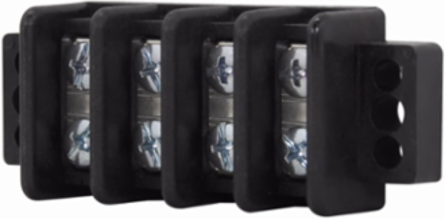 Panel Mount Terminal Block Connector, 12-Pole, 30A, 600V, 14.9 Inch Length