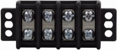 Panel Mount Terminal Block Connector, 600V, 30A, 12-Pole, Double Row