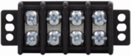 Panel Mount Terminal Block Connector, 3.25 Inch x 1.33 Inch, 7500V, 45A, Three-pole