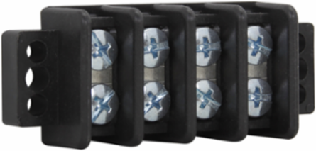 Double Row Terminal Block 600V 45A 1.33 Inch Width 3.25 Inch Length