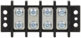 Double Row Terminal Block, 8-Pole, 600V, 75A, 3.89 Inch Length, 1.81 Inch Width