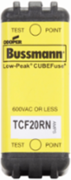 Time-Delay Fuse, 20A, 600 Vac/300 Vdc, Finger Safe, 1.88 Inch Length, Class CF