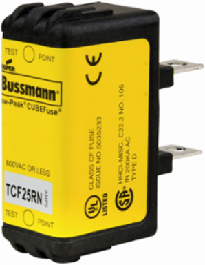 Time-Delay Fuse, 25A, 600 Vac/300 Vdc, 300 kAIC, Finger Safe, Class CF