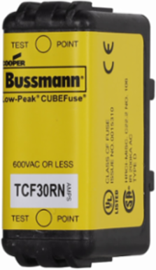Time-Delay Fuse, 30A, 600 Vac/300 Vdc, Non-Indicating, Glass Filled PES, Class CF