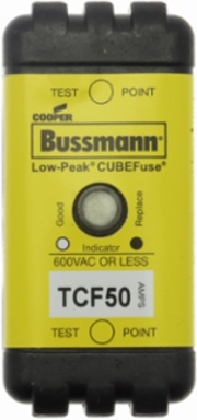 Time-Delay Fuse, 50A, 600 Vac/300 Vdc, 300 kAIC, Finger Safe, CE Marked