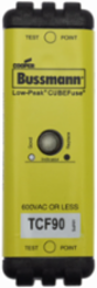 Time-Delay Fuse, 90A, 600 Vac/300 Vdc, 300 kAIC, Finger Safe, Glass Filled PES