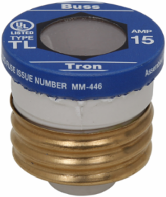 Plug Fuse 15A Time Delay 125V 2.3 Inch Length