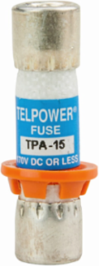 Telecommunications Fuse 15A 170Vdc 100 kAIC Ferrule End Non-Indicating
