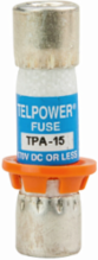 Telecommunications Fuse 15A 170Vdc 100 kAIC Ferrule End Non-Indicating