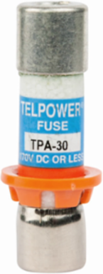 Telecommunications Fuse, 30A, 170 Vdc, 100 kAIC, Current-limiting, Ferrule End