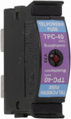 Telecommunication Fuse, 80 Vdc, 125A, 100 kAIC, Non-Indicating, Compact