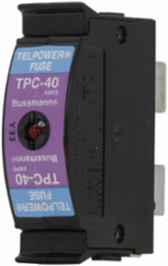 Compact Telecommunication Fuse 80 Vdc 4A 100 kAIC Non-Indicating 1.85 Inch Height