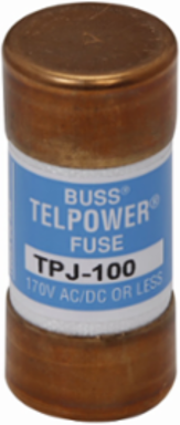 Telecommunication Fuse 170 Vac/dc, 90A, Non-Indicating, Glass Melamine Tube