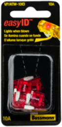 Automotive Fuse Holder, Fast Acting, 10A, 32Vdc, 0.43 Inch Length, Value Pack 10
