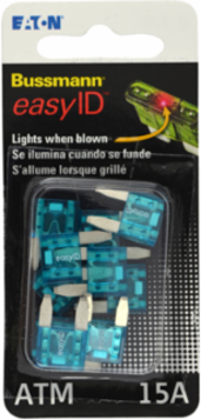 Fast Acting Fuse Holder 15A 32Vdc Compact 0.15 Inch Width Value Pack 10