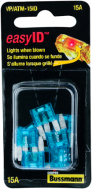 Fast Acting Fuse Holder 15A 32Vdc Compact 0.15 Inch Width Value Pack 10