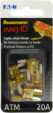 Fast Acting Fuse Holder, 20A, 32 Vdc with Non-Indicating Fuse, Value Pack 10