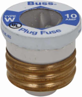 Fast Acting Plug Fuse 5A Amperage Rating, 125V Voltage, 1.16 Inch Diameter