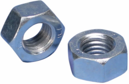 Hex Nut, Steel, EG, 3/8" Rod