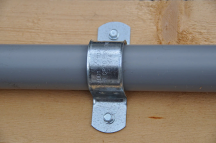 108 Two Hole Strap for CPVC Pipe, 2" Pipe, 2.375" OD