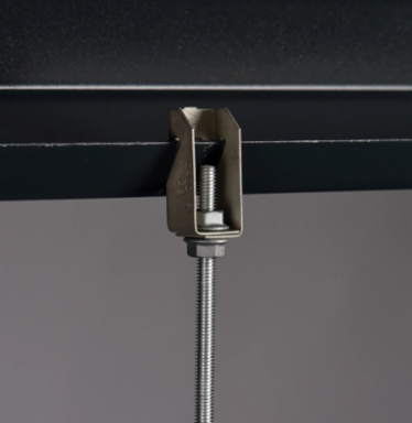 123 Series Z Purlin Clip, 1/4" Hole, 0.06"–0.1" Flange