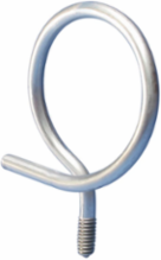 Threaded Bridle Ring, 0.75" dia, #10 Screw, Metal