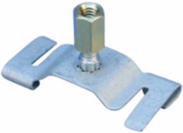 2G9 Twist Clip for Track Lighting, Narrow Grid, 7/16" Screw, Brass Barrel Nut
