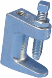 Universal Beam Clamp, Thick Flange, Electrogalv. 3/8" Rod, 1 1/4" Max Flange