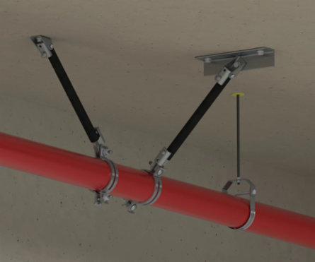 Clevis Hanger, Electrogalvanized, 4" Pipe, 4.5" OD, 5/8" Rod