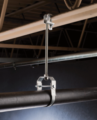 Clevis Hanger, Electrogalvanized, 4" Pipe, 4.5" OD, 5/8" Rod