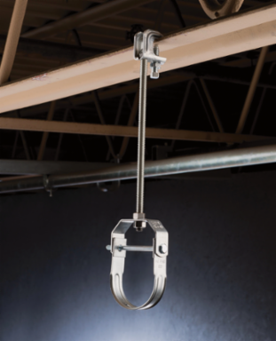 Clevis Hanger, Electrogalvanized, 6" Pipe, 6.625" OD, 3/4" Rod