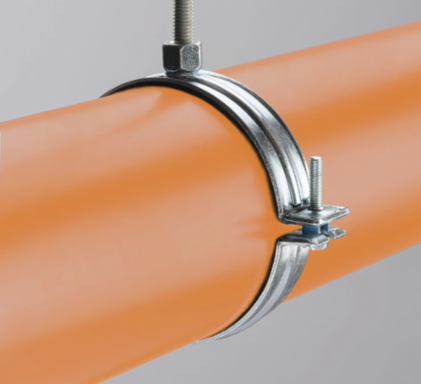nVent CADDY Macrofix Plus NI EZ with Easy Closure, 1 1/2" Pipe, 1.9"–1.969" OD, 3/8" Rod