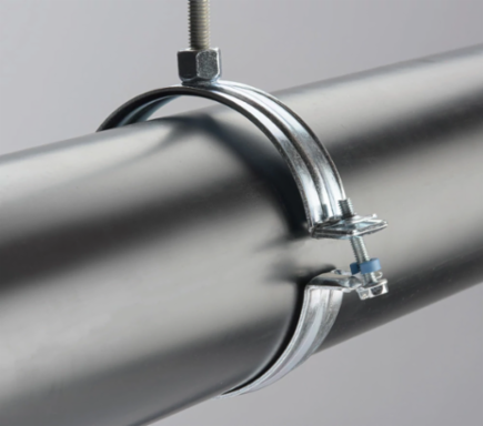 nVent CADDY Macrofix Plus NI EZ with Easy Closure, 2" Pipe, 2.374"–2.48" OD, 3/8" Rod