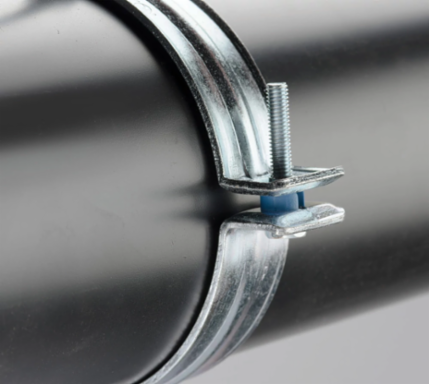 nVent CADDY Macrofix Plus NI EZ with Easy Closure, 2" Pipe, 2.374"–2.48" OD, 3/8" Rod