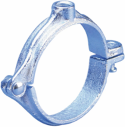 455 Malleable Split Ring Hanger, EG, 4" Pipe, 4.5" OD, 1/2" Rod