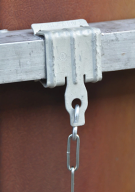 Hammer-On Flange Clip, Side Mount, Spring Steel, 9/16"–3/4" Flange