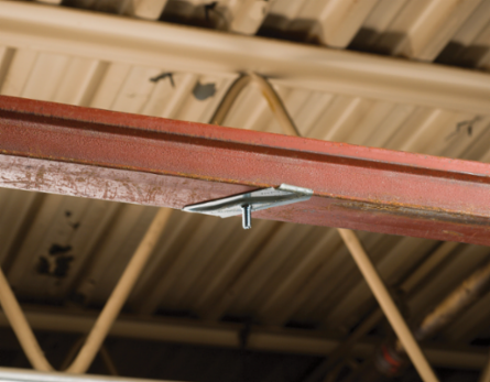 Bulb Tee Clip, 3/16" Max Flange, 1/4" Screw