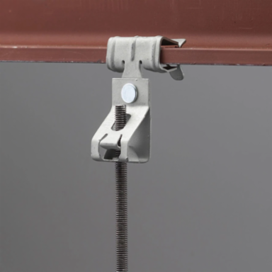 nVent CADDY Rod Lock Spring Steel Rod Hanger to Flange Clip, 1/4" Rod, 1/8"–1/4" Flange