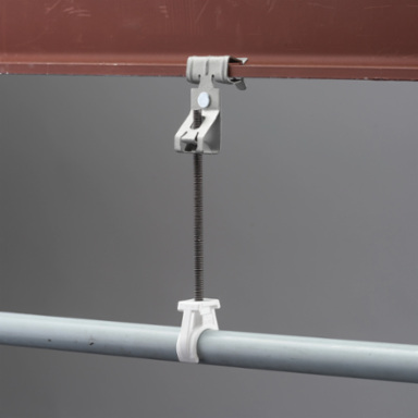 nVent CADDY Rod Lock Spring Steel Rod Hanger to Flange Clip, 1/4" Rod, 5/16"–1/2" Flange