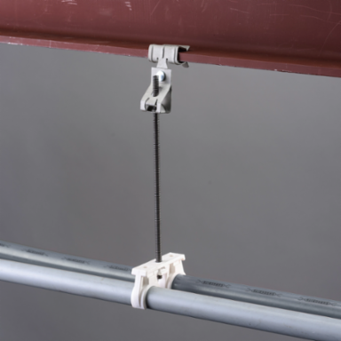 nVent CADDY Rod Lock Spring Steel Rod Hanger to Flange Clip, 1/4" Rod, 9/16"–3/4" Flange