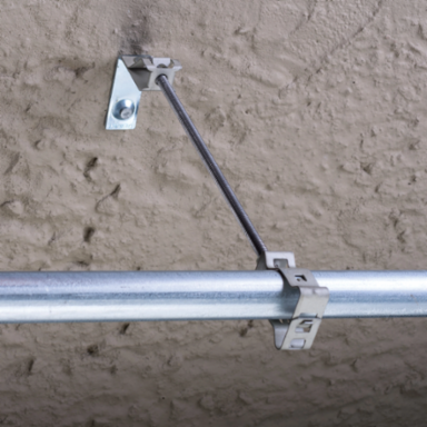 nVent CADDY Rod Lock Spring Steel Rod Hanger with Shot-Fire Bracket, 1/4" Rod