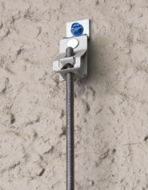 nVent CADDY Rod Lock Spring Steel Rod Hanger with Offset Bracket, 1/4" Rod