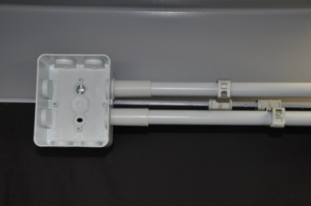 H-MSM Conduit/Pipe to Flange Clip, Side Mount, Spring Steel, 14-2 to 12-3 MC/AC, 5/16"–1/2" Flange