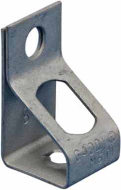 Thread Install Rod Hanger, 0.375" Hole 1, Threaded, 0.25" Hole 2