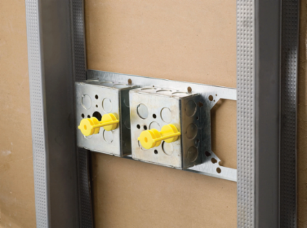 Adjustable Far-Side Box Support, Plastic, 1 1/2" Box Depth