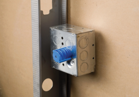 Adjustable Far-Side Box Support, Plastic, 2 1/8" Box Depth