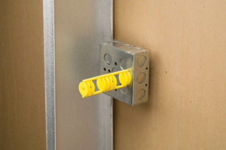 Adjustable Far-Side Box Support, Plastic, 2 1/8" Box Depth